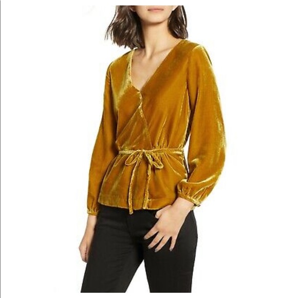 JCREW Velvet Vneck Long Sleeve Shirt Size 4Tall - Picture 10 of 10